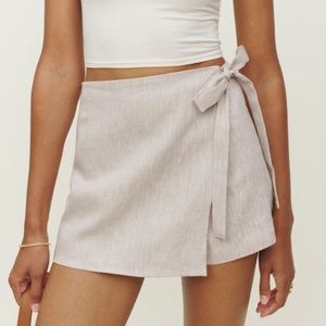 entro • Alibi Linen Skort Oatmeal